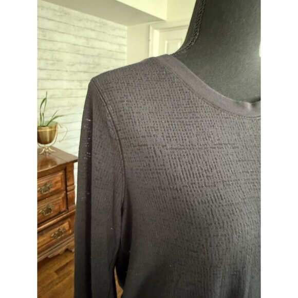 LULULEMON Black Uncovered Tall Long Sleeve Back Tie Top Womens Size 10 - Picture 3 of 9